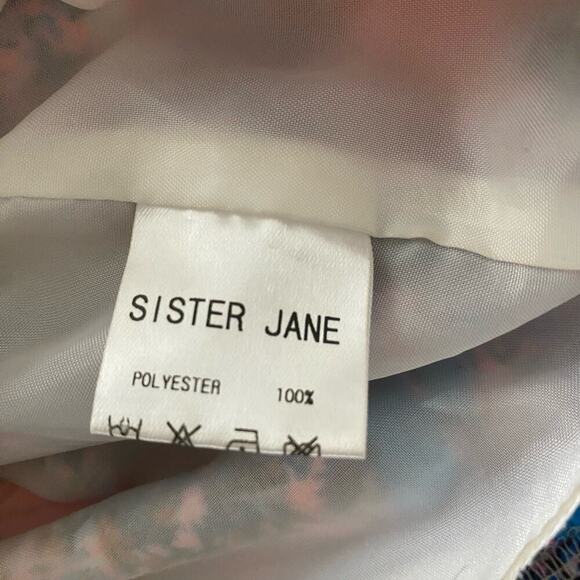 Sister Jane sz S abstract bright‎ neon mini skirt NWOT - Picture 7 of 8